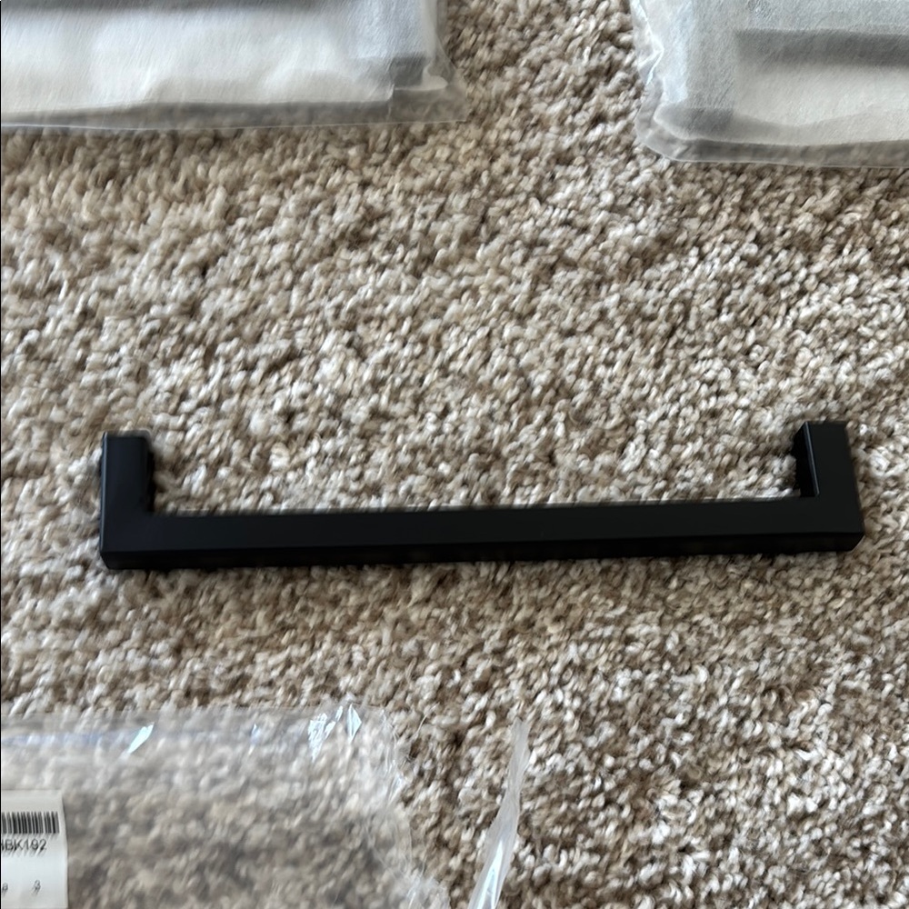Sleek Black Drawer Handle